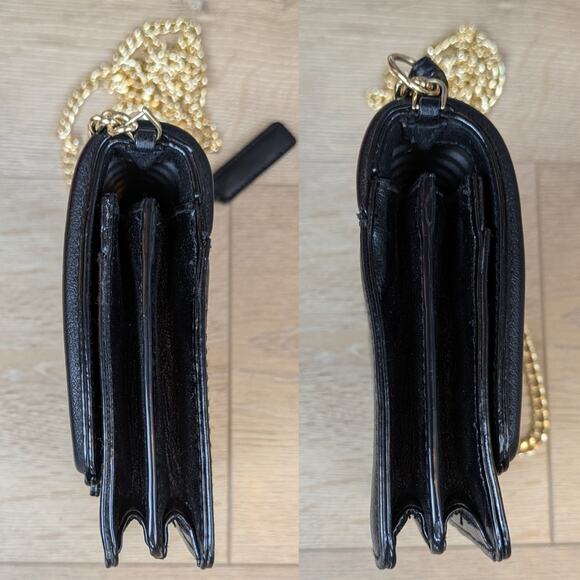 NEW Victorias Secret Crossbody Shoulder Bag Black Gold Chain Small Ltd Edition - Picture 10 of 10